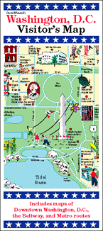 front cover of the Washington DC Visitor's Map