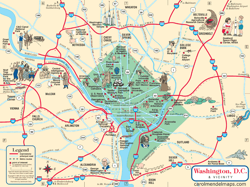 map of Washington DC metro area