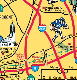 detail from San Diego map