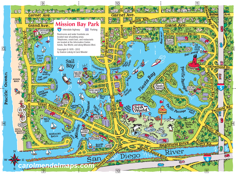 mission bay san diego map Map Of Mission Bay Park San Diego mission bay san diego map