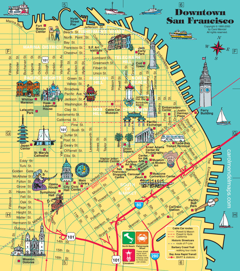 Illustrated Maps Of The San Francisco Bay Area Map