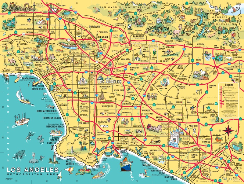 map of the Los Angleles metro area