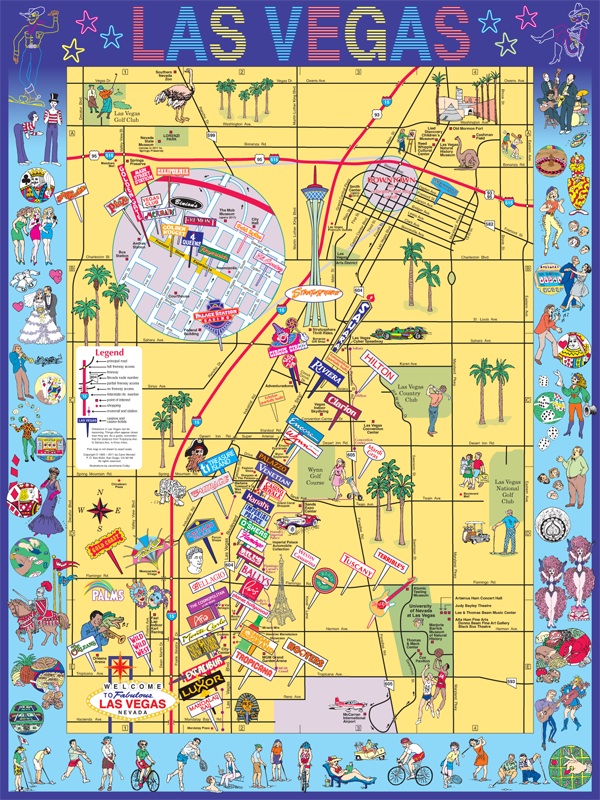 Easy to print Las Vegas maps