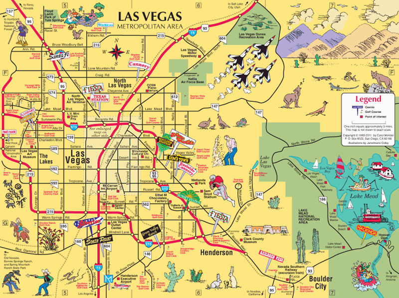 Las Vegas Printable Tourist Map