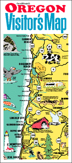 front cover of the Oregon Visitor's Map