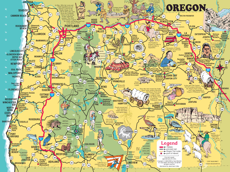 map of Oregon