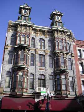 Restored 1888 building between E and F