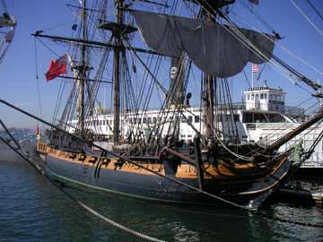 H.M.S. Surprise and the ferryboat Berkeley