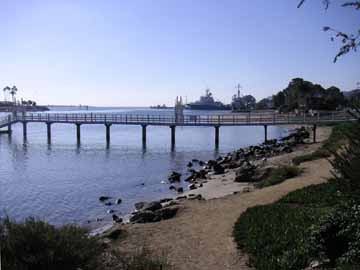 La Playa path beside the water