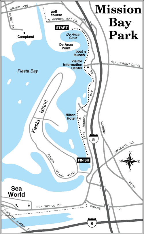 Mission Bay Park walking tour map