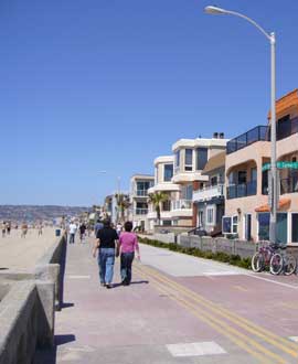 Walking along Ocean Front Walk