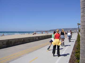 Skaters on Ocean Front Walk